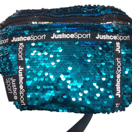 Justice Fashion Sports Girls Blue Flip Sequin Waist Fanny Pack Sling Purse