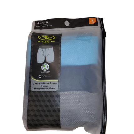 Men's 9" Performance Mesh Boxer Briefs, 3-Pack, Size M