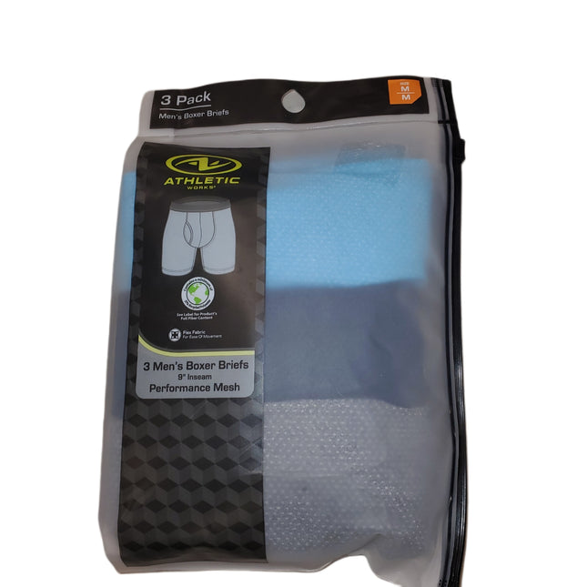 Men's 9" Performance Mesh Boxer Briefs, 3-Pack, Size M