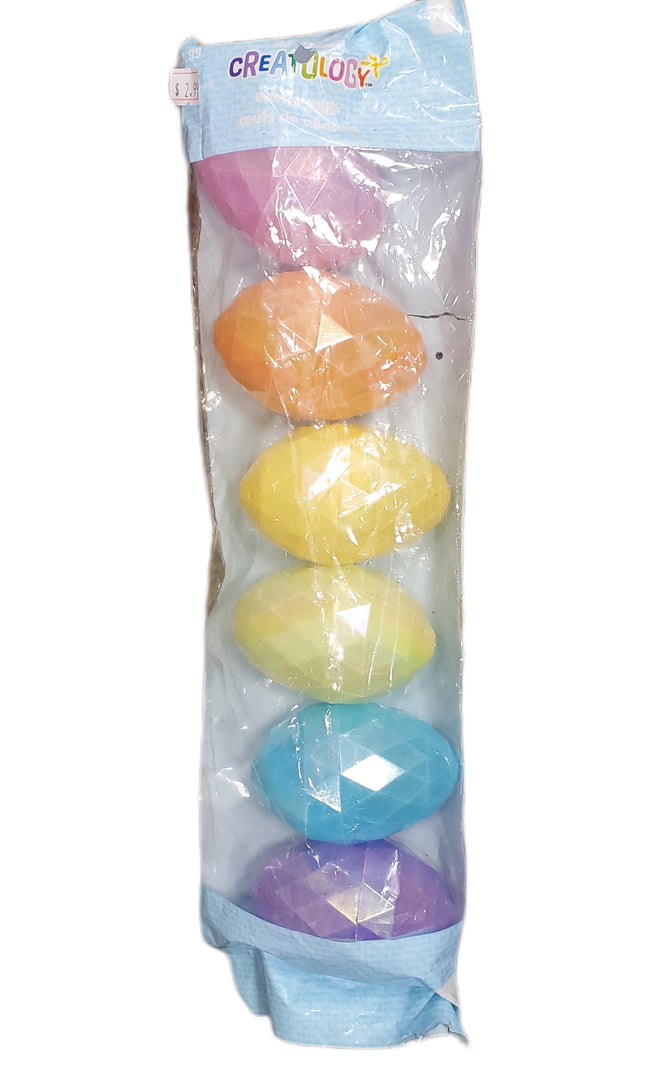 FILLABLE EASTER EGGS FOR THE HUNT DIAMOND CUT 6-pc