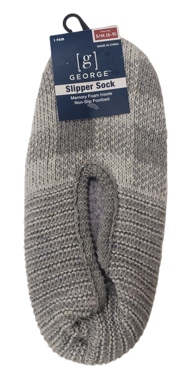 Memory Foam Slipper Socks with Non-Slip Footbed