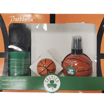 Celtics Kids Bath Set with Shampoo, Soap & Bath Bomb