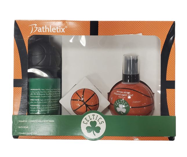 Celtics Kids Bath Set with Shampoo, Soap & Bath Bomb