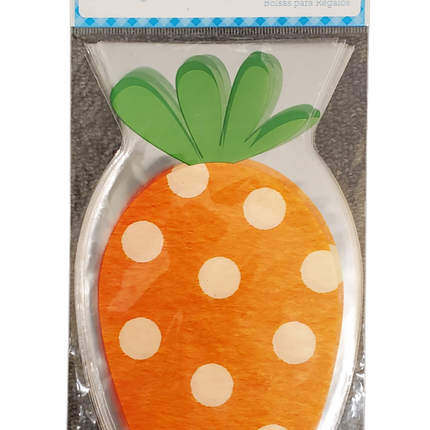 Carrot-Shaped Easter Treat Bags 5x9in - 15 Pack