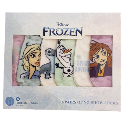 Frozen No-Show Socks 6-Pack Size Medium