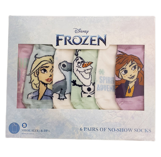 Frozen No-Show Socks 6-Pack Size Large