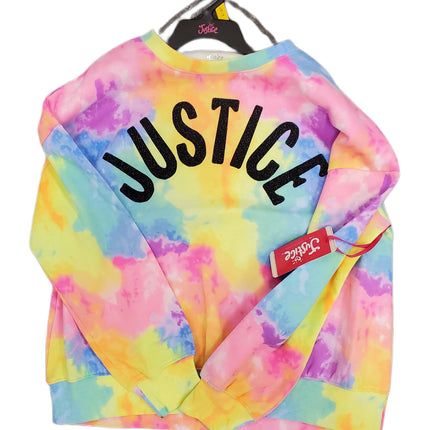Justice Tie-Dye Fleece Sweatshirt L (12-14)