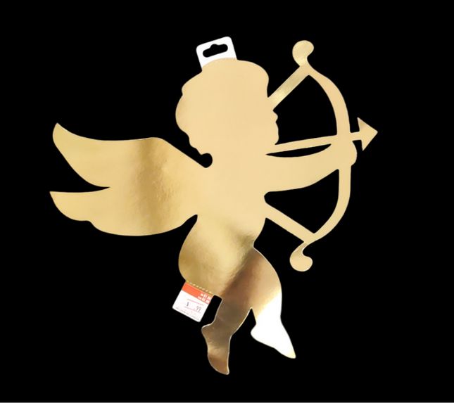 Golden Cupid Valentine's Day Decor 12x12 in