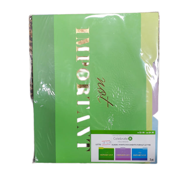 Not Important File Folder Letter Size 3-pc