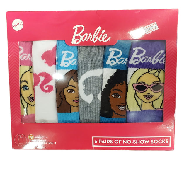 Barbie No-Show Socks 6-Pack Size Medium – Hot Seller