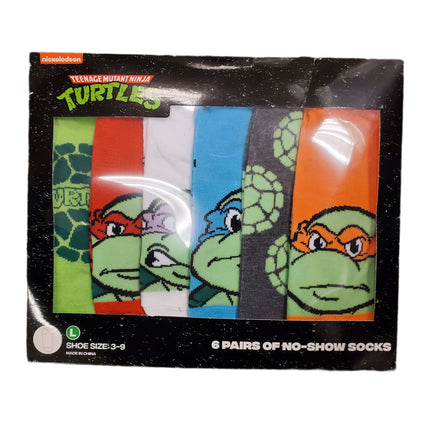 Ninja Turtles No-Show Socks Size Large – Nickelodeon