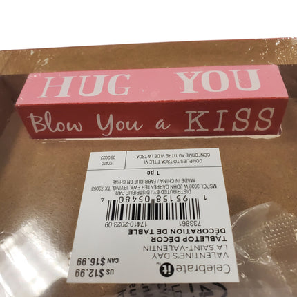 Valentine's Day Changeable Sign Tabletop Decor 9.5x7"