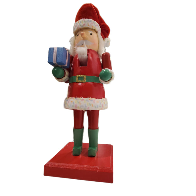 Wood Nutcracker Decorated Ashland Santa 16"