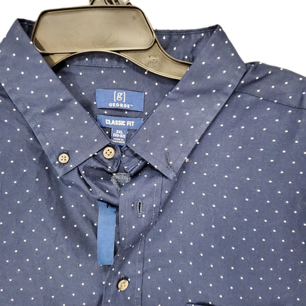 George Classic Fit Dress Shirt Blue Small