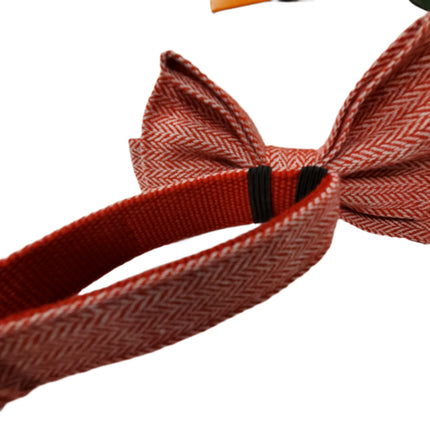"Blueberry Pet Tweed Dog Collar with Detachable Bow"