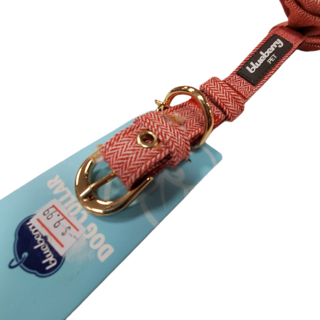 "Blueberry Pet Tweed Dog Collar with Detachable Bow"