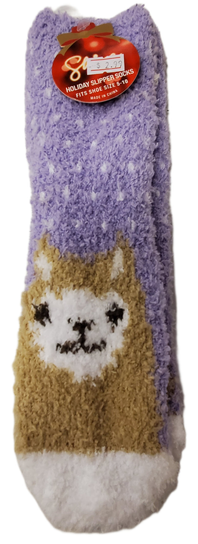 Shine Fuzzy Slipper Socks - Shoe Size 5-10