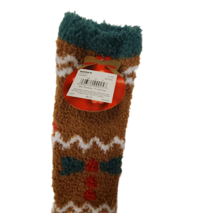 Fuzzy Slipper Socks, Shine, Shoe Size 5-10