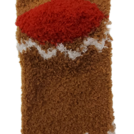 Fuzzy Slipper Socks, Shine, Shoe Size 5-10