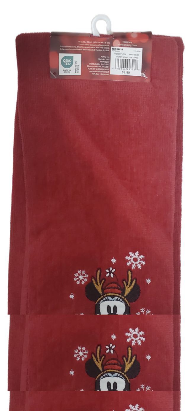St. Nicholas Mickey Mouse Christmas Towels – Set of 2
