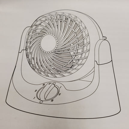 Mini Desk Fan by IRIS USA White