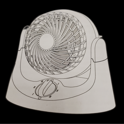 Mini Desk Fan by IRIS USA White