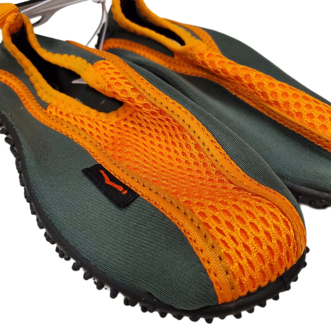 Wave Runner Kids Water Shoes Orange Grey Size 5