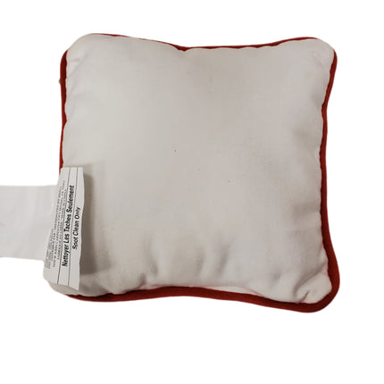 Ashland White and Rainbow Spring Pillow Monogrammed with Letter "P" 8 in. X 8 in.