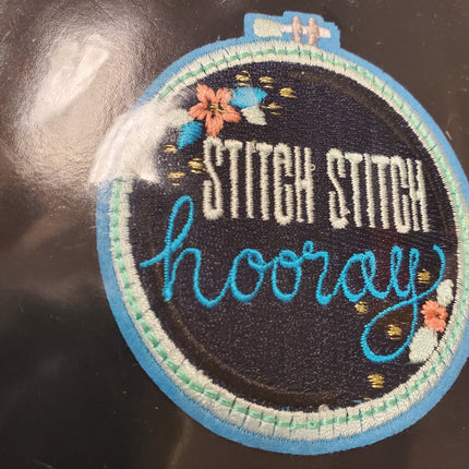 Stitch Stitch Hooray Iron-On Patch by ArtMinds