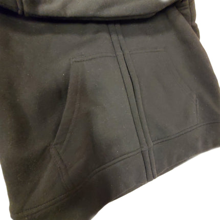 Wonder Nation Black Sherpa Zip Hoodie L 10/12 Husky