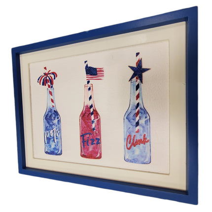 Celebrate It Wall Decor – Flag Soda Bottles 13.5x10.25