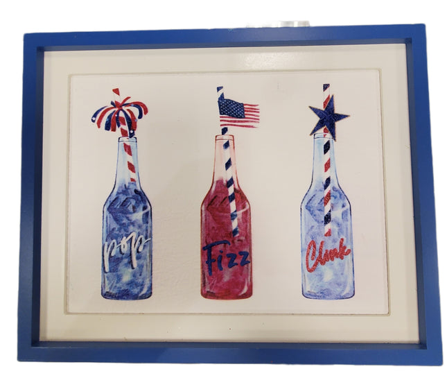 Celebrate It Wall Decor – Flag Soda Bottles 13.5x10.25