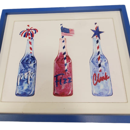 Celebrate It Wall Decor – Flag Soda Bottles 13.5x10.25