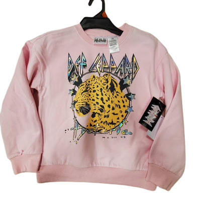 Def Leppard Hysteria Sweatshirt Pink Size 6/6X