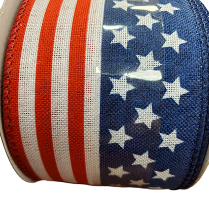 Celebrate It Wired Ribbon 2.5in x 20ft – Flag Design