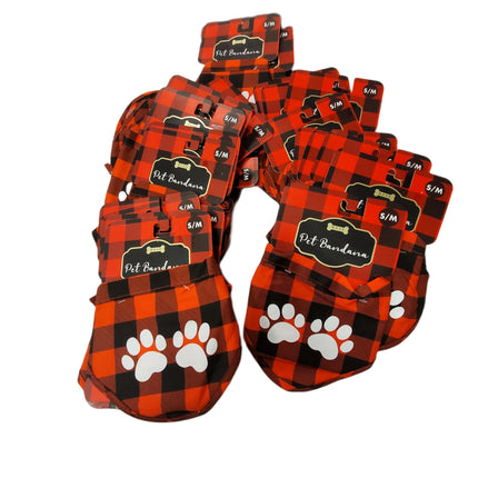 Pet Bandana, WOOF, S/M 13"-15" Paw Print