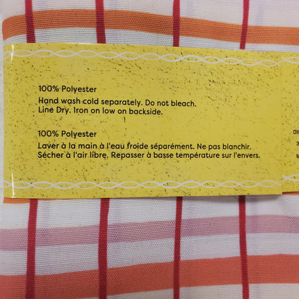Ashland Spring Time Yellow and Orange Plaid Cloth Napkins 4-pc