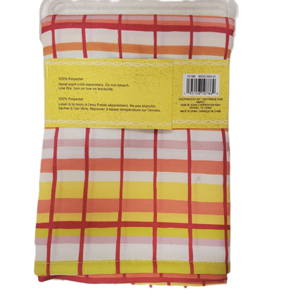 Ashland Spring Time Yellow and Orange Plaid Cloth Napkins 4-pc