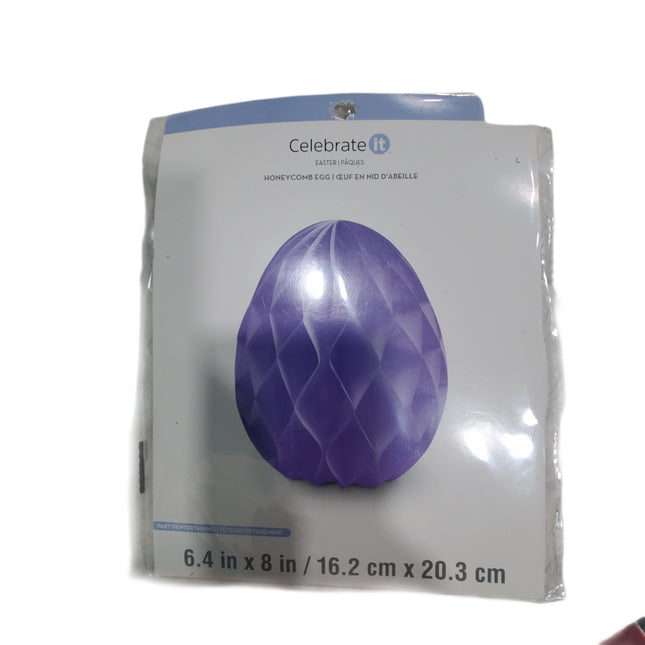 Purple Honeycomb Egg Easter Decor