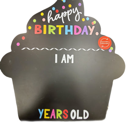 Happy Birthday Chalk Board Reversable B2C