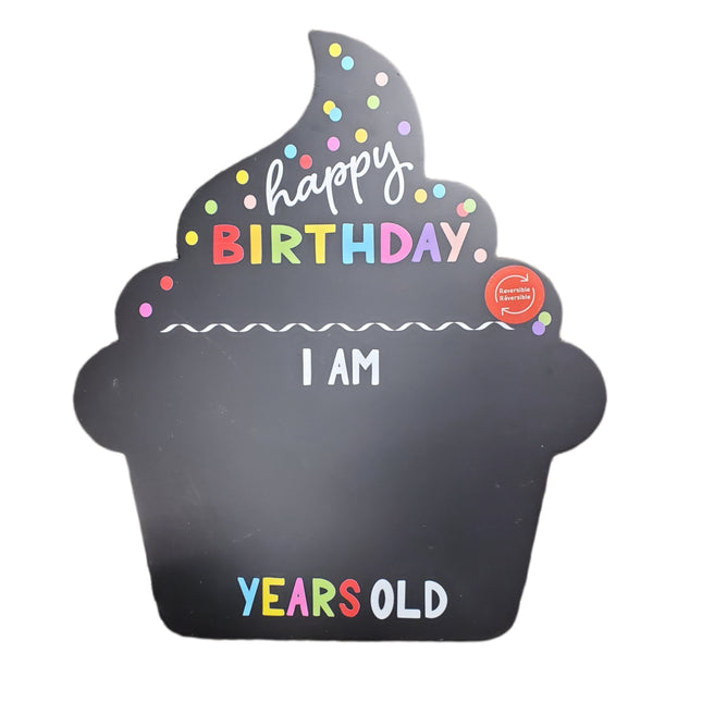 Happy Birthday Chalk Board Reversable B2C