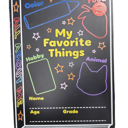 My Favorite Things Chalk Board Reversable B2C