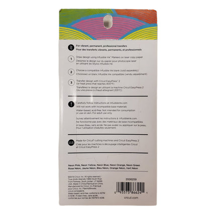Cricut Neon Infusible Ink Markers - .0.4 Neon 5 pack