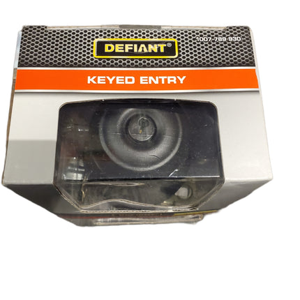 Door Knob, Defiant Keyed Entry Matt Black