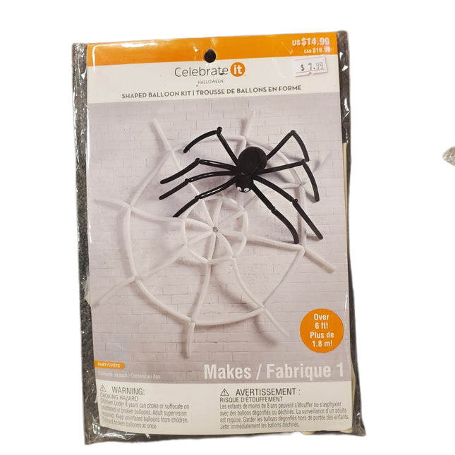 6ft Halloween Spider & Web Shaped Balloon Decor Celebrate it