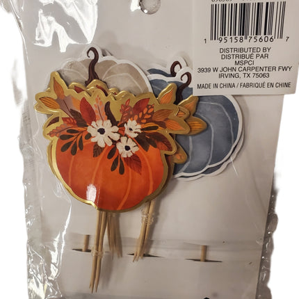 Pumpkin Cupcake Toppers 12pc