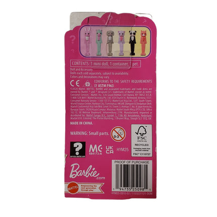 Barbie Land 1-Mini Doll, 1-Container, 1-Pet