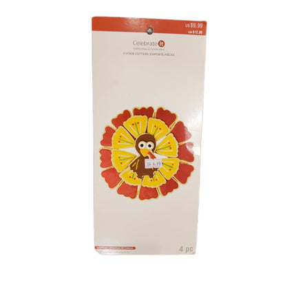 Turkey Shaped Metal Cookie Cutters - Celebrate It 4-Pc