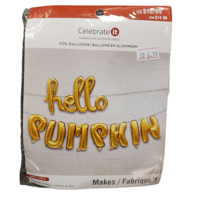 Thanksgiving Foil Balloons by Celebrate It "Hello Pumpkin"