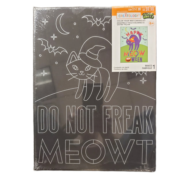 Creatology Meow Halloween Paint-Your-Own Canvas Kit 12x9